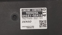 2015 Toyota Sienna PCM Engine Control Computer ECU ECM PCU OEM P/N:89661-08410 Fits Fits 2016 OEM Used Auto Parts