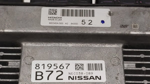 2018-2019 Nissan Pathfinder PCM Engine Control Computer ECU ECM PCU OEM P/N:BED40D-300 A1 237F0 9PJ1A Fits Fits 2018 2019 OEM Used Auto Parts - Oemusedautoparts1.com 