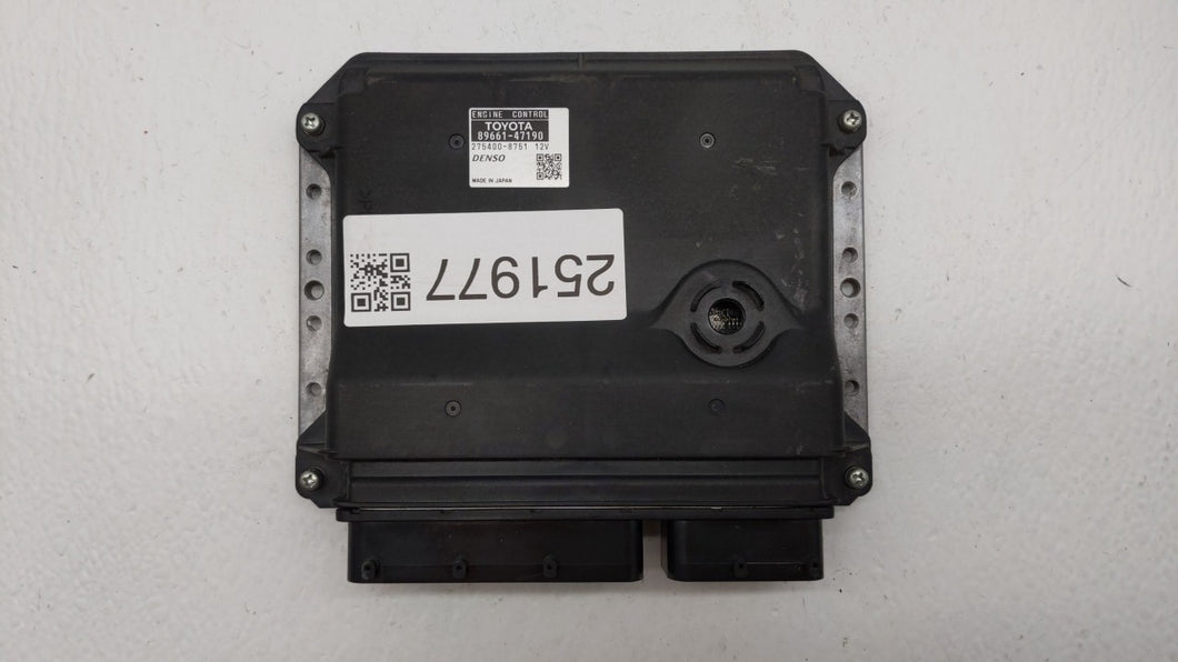 2012-2013 Toyota Prius PCM Engine Control Computer ECU ECM PCU OEM P/N:89661-47190 89661-47191 Fits Fits 2012 2013 OEM Used Auto Parts - Oemusedautoparts1.com 