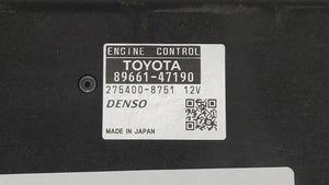 2012-2013 Toyota Prius PCM Engine Control Computer ECU ECM PCU OEM P/N:89661-47190 89661-47191 Fits Fits 2012 2013 OEM Used Auto Parts - Oemusedautoparts1.com 