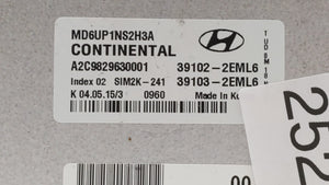 2014-2016 Hyundai Elantra PCM Engine Control Computer ECU ECM PCU OEM P/N:39102-2EML6 39103-2EML6 Fits Fits 2014 2015 2016 OEM Used Auto Parts