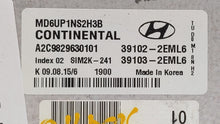 2014-2016 Hyundai Elantra PCM Engine Control Computer ECU ECM PCU OEM P/N:39103-2EML6 39102-2EML6 Fits Fits 2014 2015 2016 OEM Used Auto Parts - Oemusedautoparts1.com 