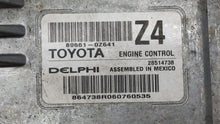 2015 Toyota Corolla PCM Engine Control Computer ECU ECM PCU OEM P/N:89661-0Z640 Fits OEM Used Auto Parts - Oemusedautoparts1.com 