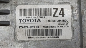 2015 Toyota Corolla PCM Engine Control Computer ECU ECM PCU OEM P/N:89661-0Z640 Fits OEM Used Auto Parts - Oemusedautoparts1.com 