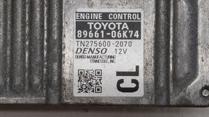 2012-2014 Toyota Camry PCM Engine Control Computer ECU ECM PCU OEM P/N:89661-06K70 89661-06K73 Fits Fits 2012 2013 2014 OEM Used Auto Parts