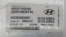 2014-2016 Hyundai Elantra PCM Engine Control Computer ECU ECM PCU OEM P/N:39103-2EML6 39102-2EML6 Fits Fits 2014 2015 2016 OEM Used Auto Parts - Oemusedautoparts1.com 