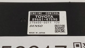 2014 Toyota Prius PCM Engine Control Computer ECU ECM PCU OEM P/N:89661-47590 Fits OEM Used Auto Parts