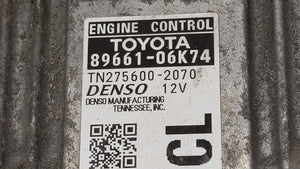 2012-2014 Toyota Camry PCM Engine Control Computer ECU ECM PCU OEM P/N:89661-06K70 89661-06K73 Fits Fits 2012 2013 2014 OEM Used Auto Parts - Oemusedautoparts1.com 