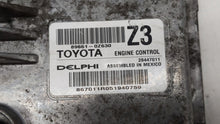 2015 Toyota Corolla PCM Engine Control Computer ECU ECM PCU OEM P/N:89661-0Z630 89661-0Z631 Fits OEM Used Auto Parts - Oemusedautoparts1.com 