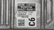 2015 Toyota Camry PCM Engine Control Computer ECU ECM PCU OEM P/N:89661-06N10 89661-06N11 Fits OEM Used Auto Parts