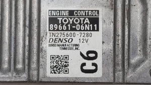 2015 Toyota Camry PCM Engine Control Computer ECU ECM PCU OEM P/N:89661-06N10 89661-06N11 Fits OEM Used Auto Parts - Oemusedautoparts1.com 