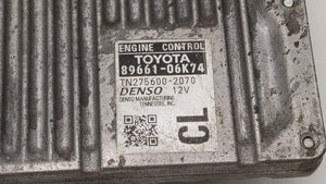 2012-2014 Toyota Camry PCM Engine Control Computer ECU ECM PCU OEM P/N:89661-06K70 89661-06K73 Fits Fits 2012 2013 2014 OEM Used Auto Parts - Oemusedautoparts1.com