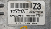 2015 Toyota Corolla PCM Engine Control Computer ECU ECM PCU OEM P/N:89661-0Z630 89661-0Z631 Fits OEM Used Auto Parts - Oemusedautoparts1.com 