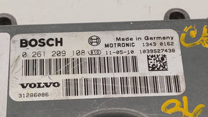 2012 Volvo S60 PCM Engine Control Computer ECU ECM PCU OEM P/N:0 261 209 108 31286086, 1343 0003 Fits OEM Used Auto Parts - Oemusedautoparts1.com