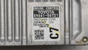 2016-2017 Toyota Camry PCM Engine Control Computer ECU ECM PCU OEM P/N:89661-06T21 89661-06T22 Fits Fits 2016 2017 OEM Used Auto Parts - Oemusedautoparts1.com