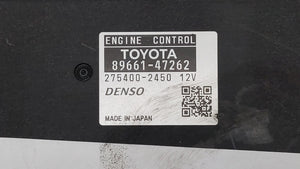 2010 Toyota Prius PCM Engine Control Computer ECU ECM PCU OEM P/N:89661-47262 89681-47081, 89661-47261 Fits OEM Used Auto Parts - Oemusedautoparts1.com