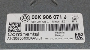 2015 Volkswagen Passat PCM Engine Control Computer ECU ECM PCU OEM P/N:06K 906 071 J 06K 907 425 C Fits OEM Used Auto Parts - Oemusedautoparts1.com