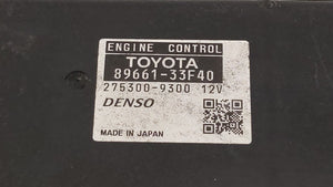 2010 Lexus Es350 PCM Engine Control Computer ECU ECM PCU OEM P/N:89661-33F41 89661-33F40 Fits OEM Used Auto Parts - Oemusedautoparts1.com