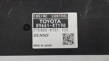 2012-2013 Toyota Prius PCM Engine Control Computer ECU ECM PCU OEM P/N:89661-47190 89661-47191 Fits Fits 2012 2013 OEM Used Auto Parts - Oemusedautoparts1.com