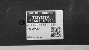 2012-2013 Toyota Prius PCM Engine Control Computer ECU ECM PCU OEM P/N:89661-47190 89661-47191 Fits Fits 2012 2013 OEM Used Auto Parts - Oemusedautoparts1.com