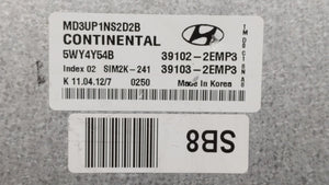 2011-2013 Hyundai Elantra PCM Engine Control Computer ECU ECM PCU OEM P/N:39103-2EMB2 39102-2EMB2 Fits Fits 2011 2012 2013 OEM Used Auto Parts - Oemusedautoparts1.com