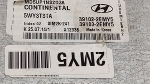 2015 Hyundai Elantra PCM Engine Control Computer ECU ECM PCU OEM P/N:39102-2EMY5 39103-2EMY5 Fits OEM Used Auto Parts - Oemusedautoparts1.com