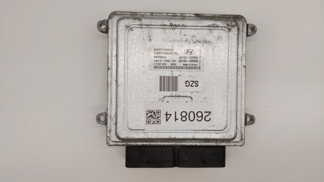 2014-2016 Hyundai Elantra PCM Engine Control Computer ECU ECM PCU OEM P/N:39103-2EMW5 39102-2EMW5 Fits Fits 2014 2015 2016 OEM Used Auto Parts - Oemusedautoparts1.com