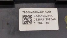 2016-2018 Honda Civic Climate Control Module Temperature AC/Heater Replacement P/N:79600TGGA610M1 79600-TBA-C410-M1 Fits OEM Used Auto Parts