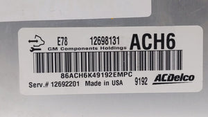 2017-2018 Chevrolet Trax PCM Engine Control Computer ECU ECM PCU OEM P/N:12692201 12698131 Fits Fits 2017 2018 2019 OEM Used Auto Parts - Oemusedautoparts1.com