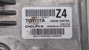 2016 Toyota Corolla PCM Engine Control Computer ECU ECM PCU OEM P/N:89661-0Z641 Fits OEM Used Auto Parts - Oemusedautoparts1.com