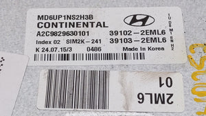 2014-2016 Hyundai Elantra PCM Engine Control Computer ECU ECM PCU OEM P/N:39102-2EML6 39103-2EML6 Fits Fits 2014 2015 2016 OEM Used Auto Parts - Oemusedautoparts1.com