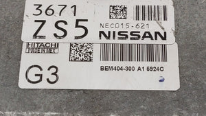 2015 Nissan Altima PCM Engine Control Computer ECU ECM PCU OEM P/N:BEM404-300 A1 NEC001-666, NEC013-028 Fits Fits 2013 2014 OEM Used Auto Parts - Oemusedautoparts1.com