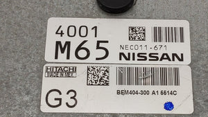 2013-2015 Nissan Sentra PCM Engine Control Computer ECU ECM PCU OEM P/N:BEM404-300 A1 NEC001-666 Fits Fits 2013 2014 2015 OEM Used Auto Parts - Oemusedautoparts1.com