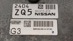 2013-2015 Nissan Sentra PCM Engine Control Computer ECU ECM PCU OEM P/N:BEM404-300 A1 NEC001-666 Fits Fits 2013 2014 2015 OEM Used Auto Parts - Oemusedautoparts1.com