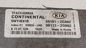 2011-2013 Kia Optima PCM Engine Control Computer ECU ECM PCU OEM P/N:39101-2G862 39111-2G862, 39101-2G861 Fits Fits 2011 2012 2013 OEM Used Auto Parts - Oemusedautoparts1.com