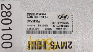 2015 Hyundai Elantra PCM Engine Control Computer ECU ECM PCU OEM P/N:39102-2EMY5 39103-2EMY5 Fits OEM Used Auto Parts - Oemusedautoparts1.com