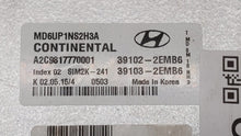 2014-2016 Hyundai Elantra PCM Engine Control Computer ECU ECM PCU OEM P/N:39103-2EMW5 39102-2EMW5 Fits Fits 2014 2015 2016 OEM Used Auto Parts - Oemusedautoparts1.com