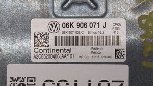 2015 Volkswagen Passat PCM Engine Control Computer ECU ECM PCU OEM P/N:06K 906 071 J 06K 907 425 C Fits OEM Used Auto Parts - Oemusedautoparts1.com