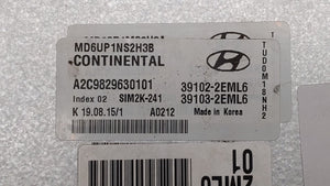 2014-2016 Hyundai Elantra PCM Engine Control Computer ECU ECM PCU OEM P/N:39103-2EML5 39102-2EML5 Fits Fits 2014 2015 2016 OEM Used Auto Parts - Oemusedautoparts1.com