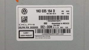 2012 Volkswagen Golf Radio AM FM Cd Player Receiver Replacement P/N:1K0035164D 1K0 035 164 D Fits 2011 2013 2014 2015 2016 OEM Used Auto Parts