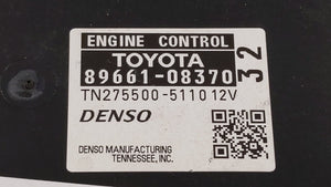 2013-2014 Toyota Sienna PCM Engine Control Computer ECU ECM PCU OEM P/N:89661-08371 89661-08370 Fits Fits 2013 2014 OEM Used Auto Parts - Oemusedautoparts1.com