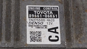 2012-2014 Toyota Camry PCM Engine Control Computer ECU ECM PCU OEM P/N:89661-06K63 89661-06K84 Fits Fits 2012 2013 2014 OEM Used Auto Parts - Oemusedautoparts1.com