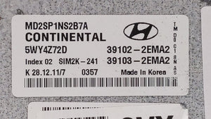 2011-2013 Hyundai Elantra PCM Engine Control Computer ECU ECM PCU OEM P/N:39102-2EMN2 39103-2EMN2 Fits Fits 2011 2012 2013 OEM Used Auto Parts - Oemusedautoparts1.com