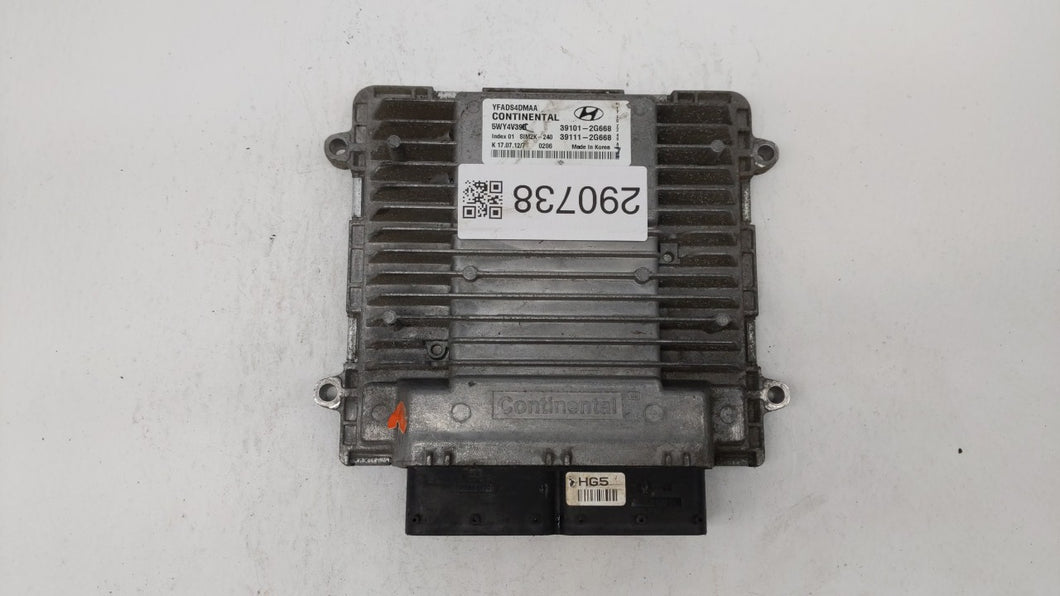 2011-2014 Hyundai Sonata PCM Engine Control Computer ECU ECM PCU OEM P/N:39111-2G669 39101-2G667 Fits Fits 2011 2012 2013 2014 OEM Used Auto Parts - Oemusedautoparts1.com