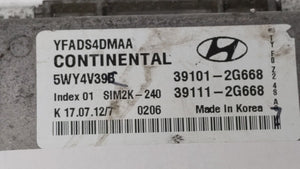 2011-2014 Hyundai Sonata PCM Engine Control Computer ECU ECM PCU OEM P/N:39111-2G669 39101-2G667 Fits Fits 2011 2012 2013 2014 OEM Used Auto Parts - Oemusedautoparts1.com