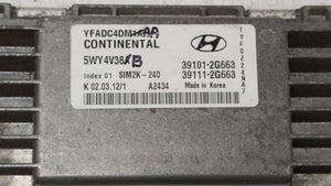 2011-2014 Hyundai Sonata PCM Engine Control Computer ECU ECM PCU OEM P/N:39101-2G673 39101-2G671 Fits Fits 2011 2012 2013 2014 OEM Used Auto Parts - Oemusedautoparts1.com