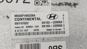 2011-2013 Hyundai Elantra PCM Engine Control Computer ECU ECM PCU OEM P/N:39102-2EMN2 39103-2EMN2 Fits Fits 2011 2012 2013 OEM Used Auto Parts - Oemusedautoparts1.com