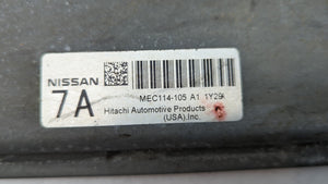 2011-2013 Nissan Altima PCM Engine Control Computer ECU ECM PCU OEM P/N:MEC114-105 MEC114-080 B2 Fits Fits 2011 2012 2013 OEM Used Auto Parts - Oemusedautoparts1.com