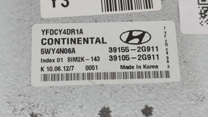 2011-2015 Hyundai Sonata PCM Engine Control Computer ECU ECM PCU OEM P/N:39155-2G916 39105-2G916 Fits OEM Used Auto Parts - Oemusedautoparts1.com