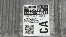 2012-2014 Toyota Camry PCM Engine Control Computer ECU ECM PCU OEM P/N:89661-06K63 89661-06K84 Fits Fits 2012 2013 2014 OEM Used Auto Parts - Oemusedautoparts1.com